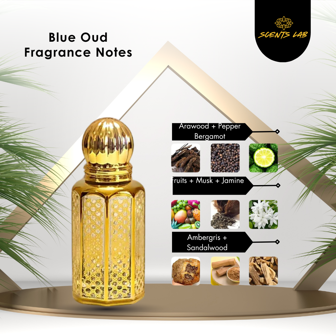 Blue Oud Attar | Pure Perfume Oil  | 12ML